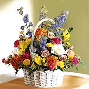 Randolph Florist | White Basket