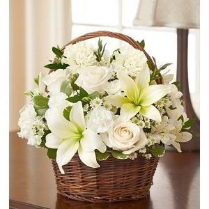 Randolph Florist | Basket of Whites