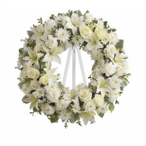 Randolph Florist | White Wreath