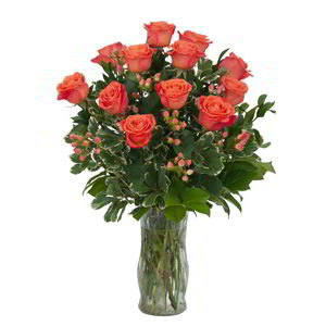 Randolph Florist | 12 Orange Roses